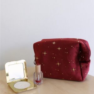 Sparkling Stars Makeup Bag Red