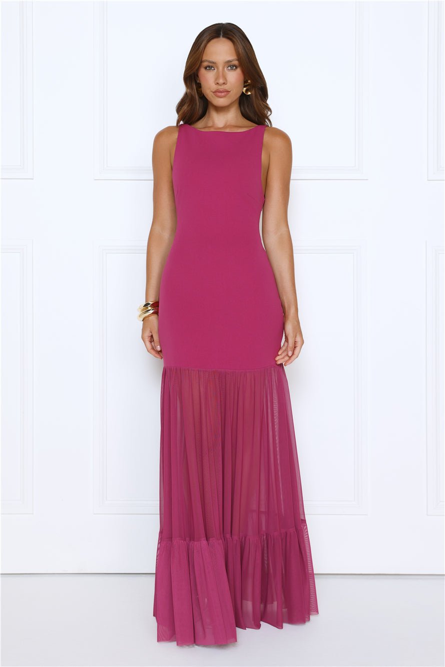 Bloomed With Love Maxi Dress Plum - Image 2