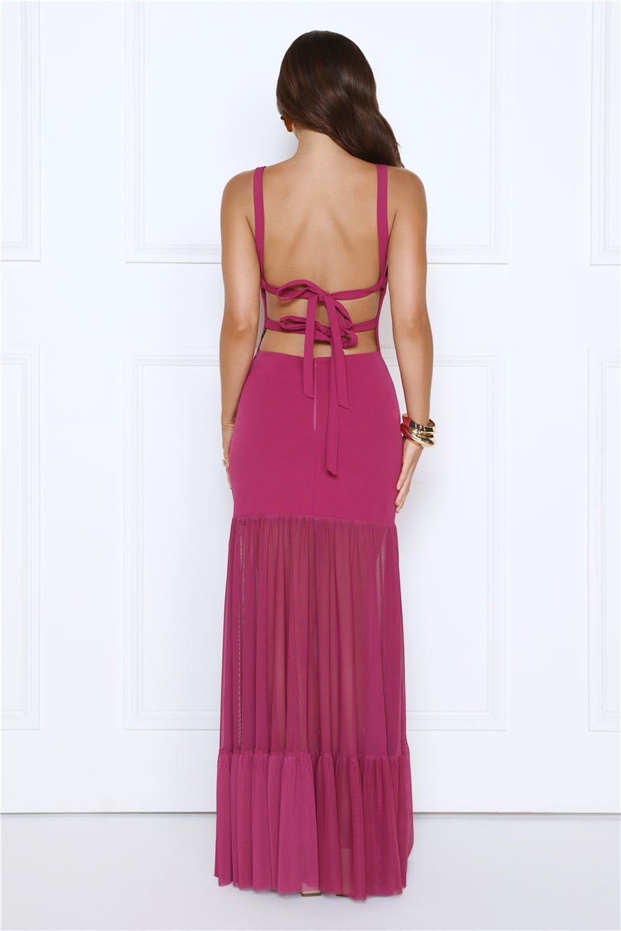 Bloomed With Love Maxi Dress Plum - Image 6