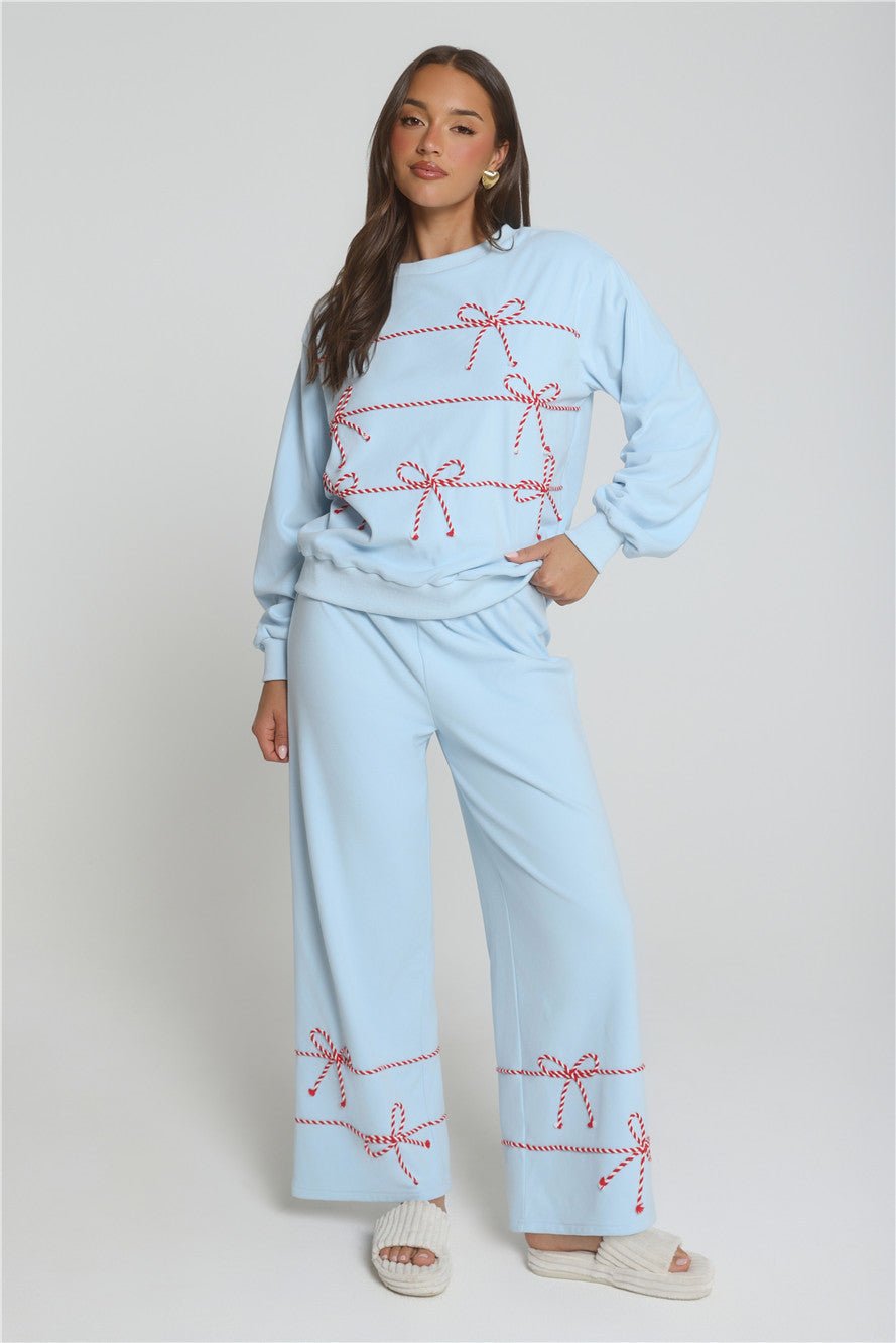 Candy Cane Dreams Sweatpants Blue - Image 2