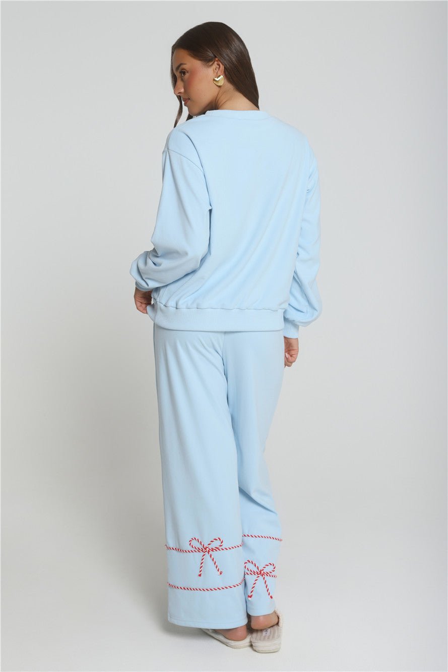 Candy Cane Dreams Sweater Blue - Image 6