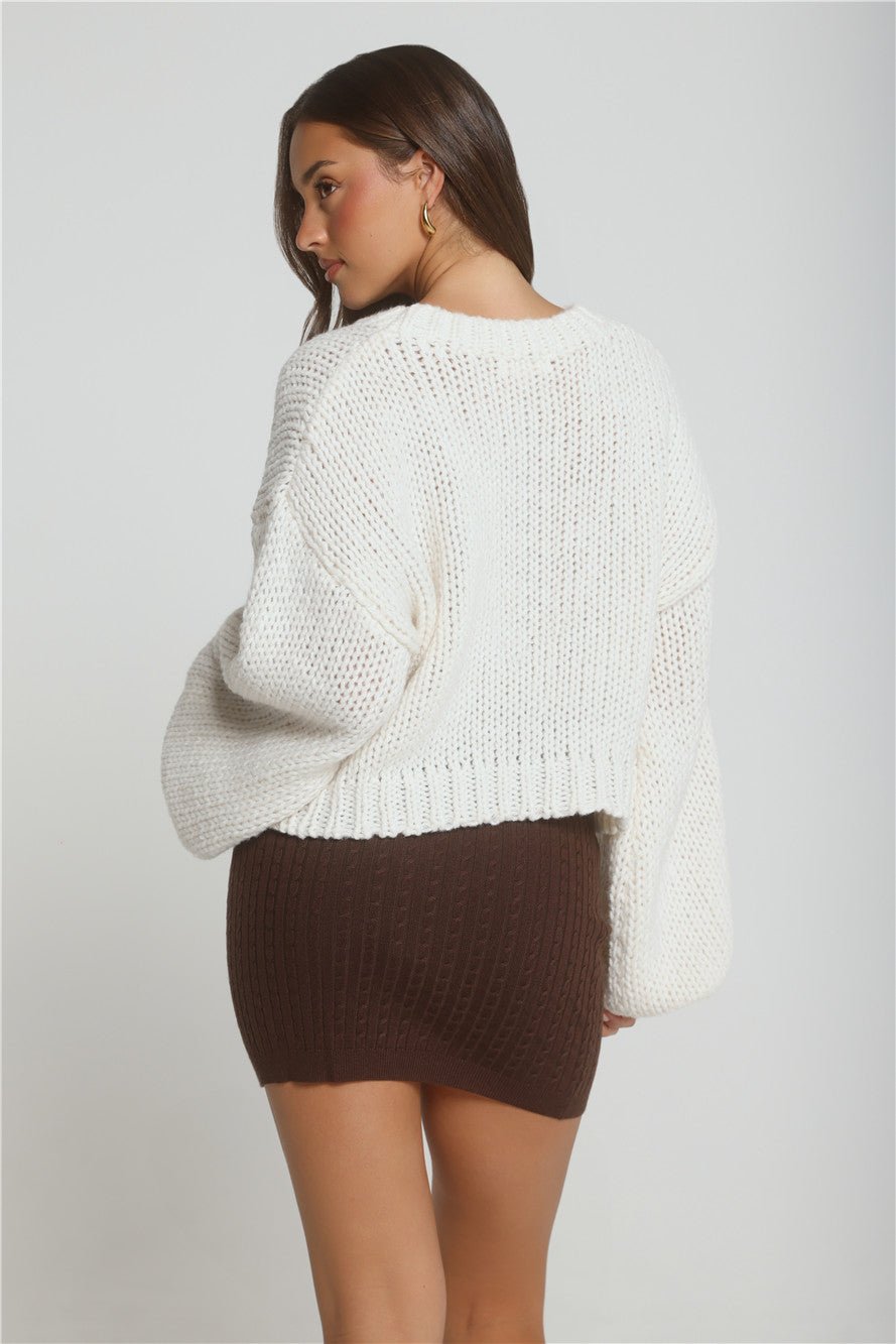 Snow Kissed Muse Knit Sweater Cream - Image 5