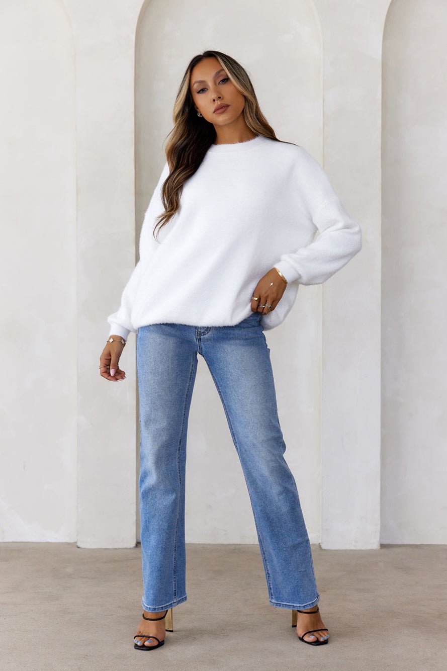 Winter Escape Knit Sweater White - Image 3