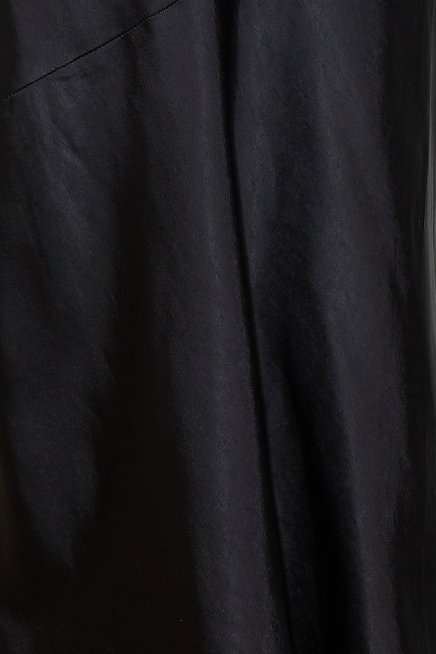 Athenian Satin Maxi Dress Black - Image 14