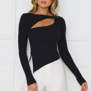 Off To Work Long Sleeve Top Black