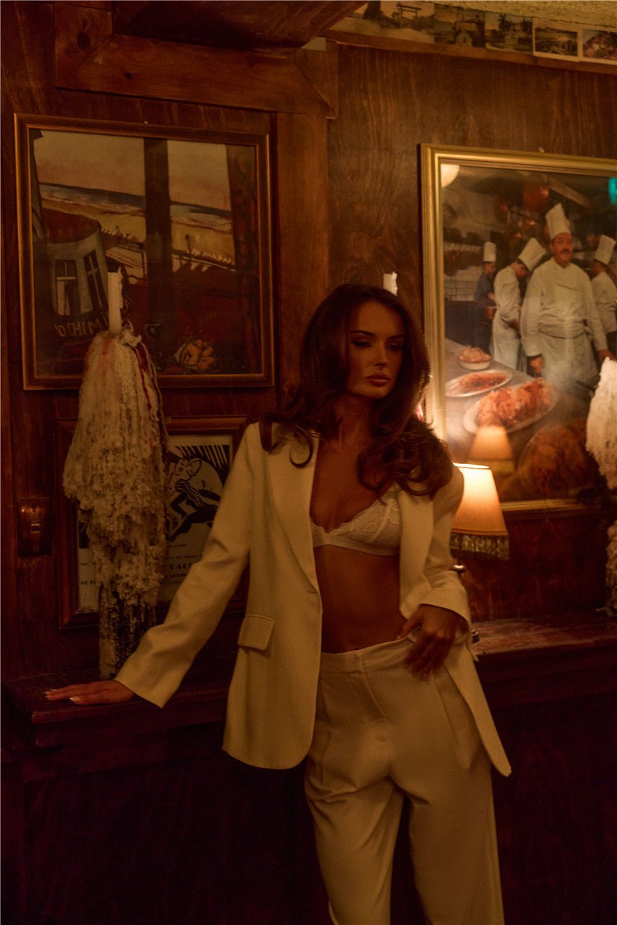 Stylish Structure Blazer Cream - Image 9