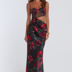 Kissed By Roses Maxi Dress Black