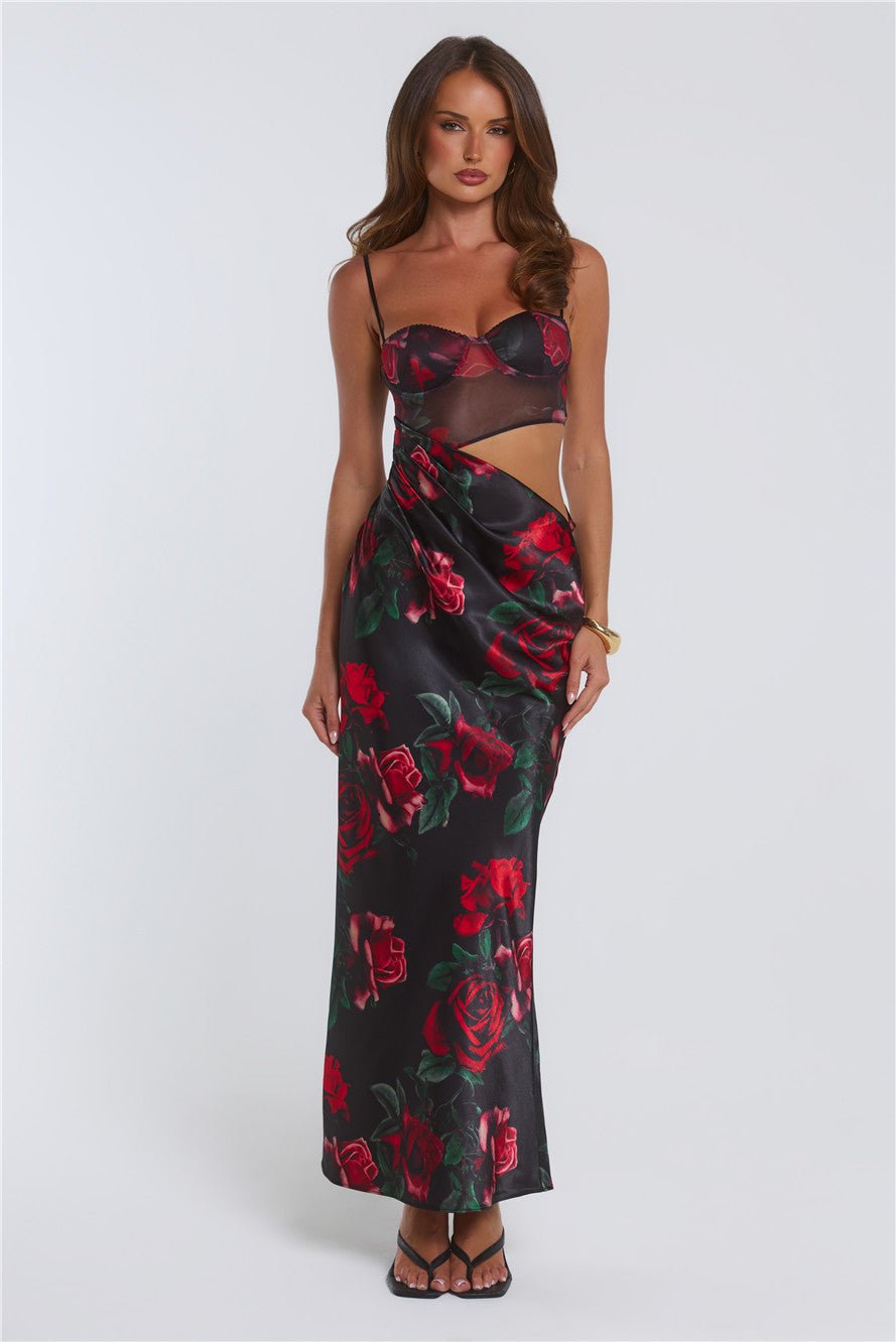 Kissed By Roses Maxi Dress Black