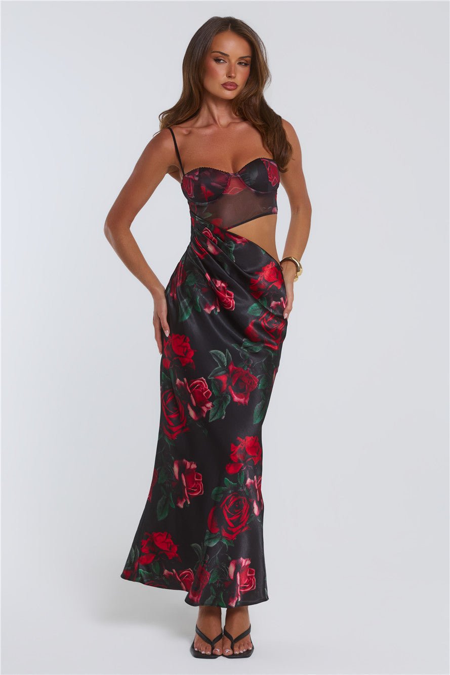 Kissed By Roses Maxi Dress Black - Image 6