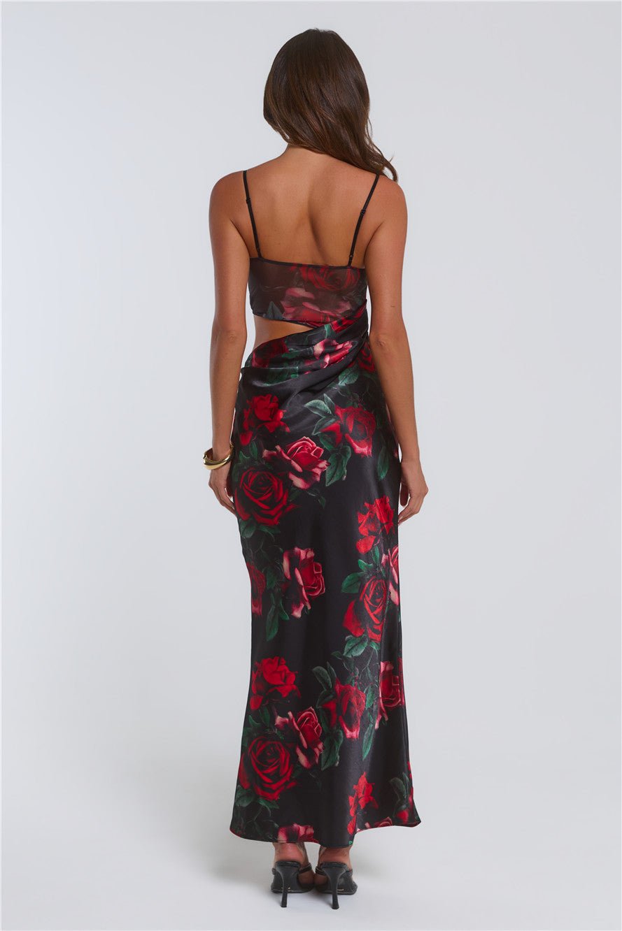 Kissed By Roses Maxi Dress Black - Image 12