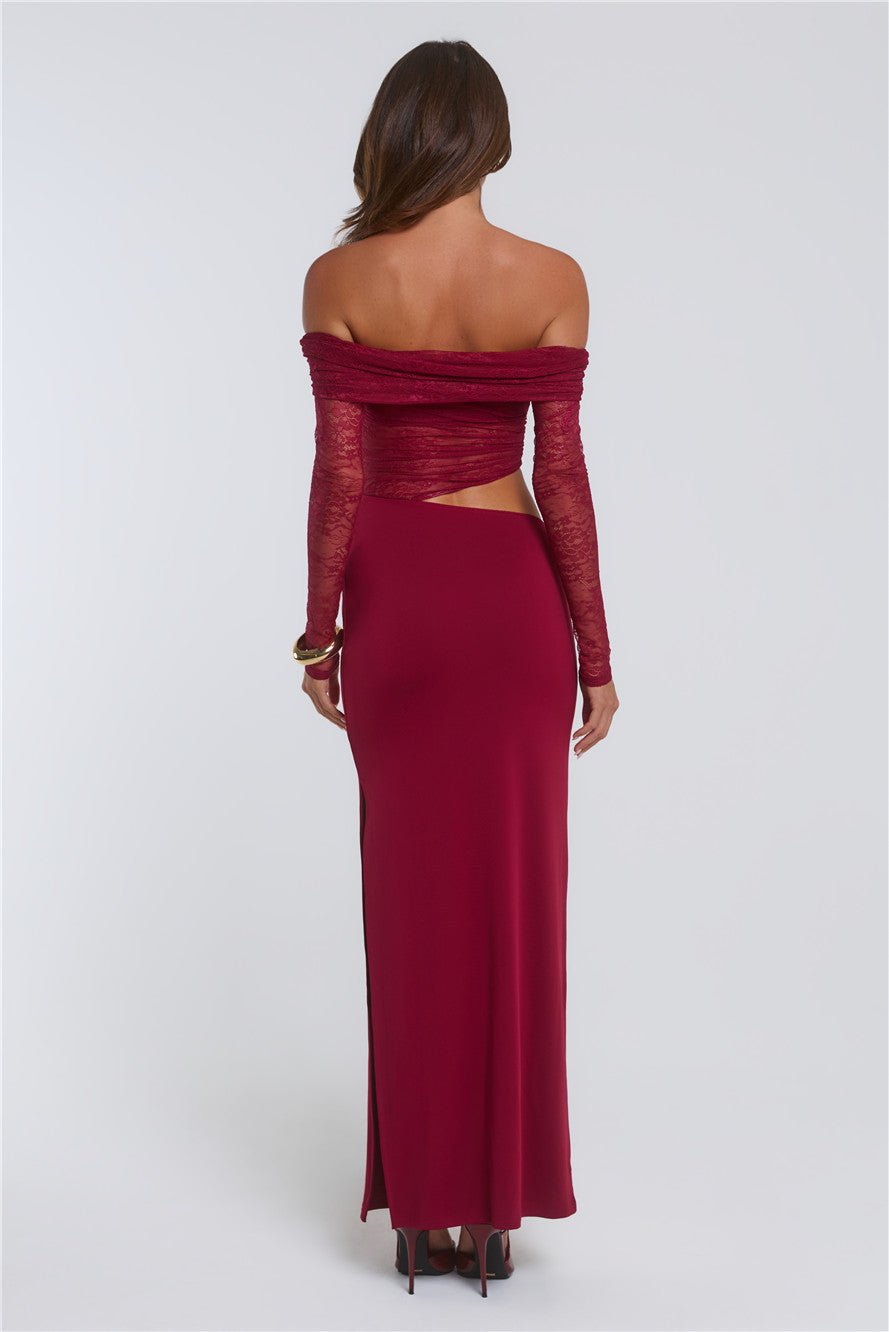 In The Current Strapless Maxi Dress Red - Image 12
