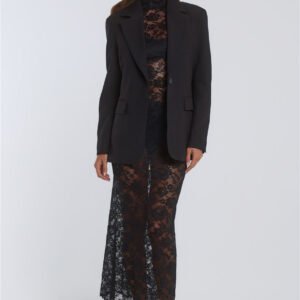 Stylish Structure Blazer Black