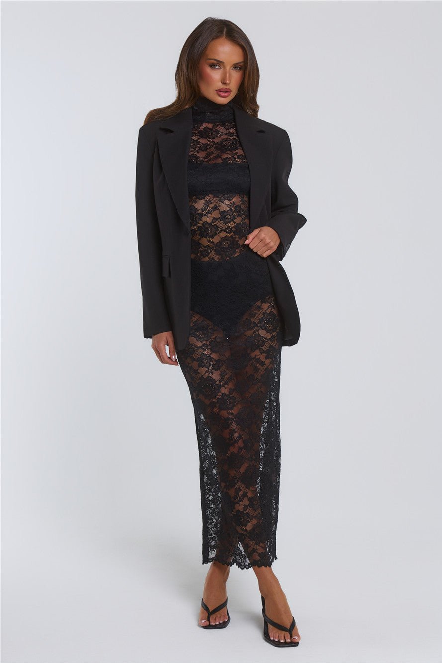 Stylish Structure Blazer Black - Image 5