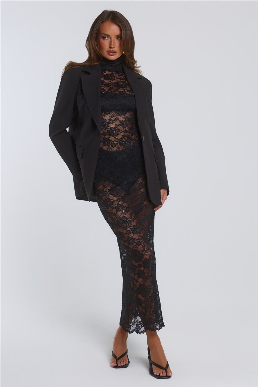 Stylish Structure Blazer Black - Image 8