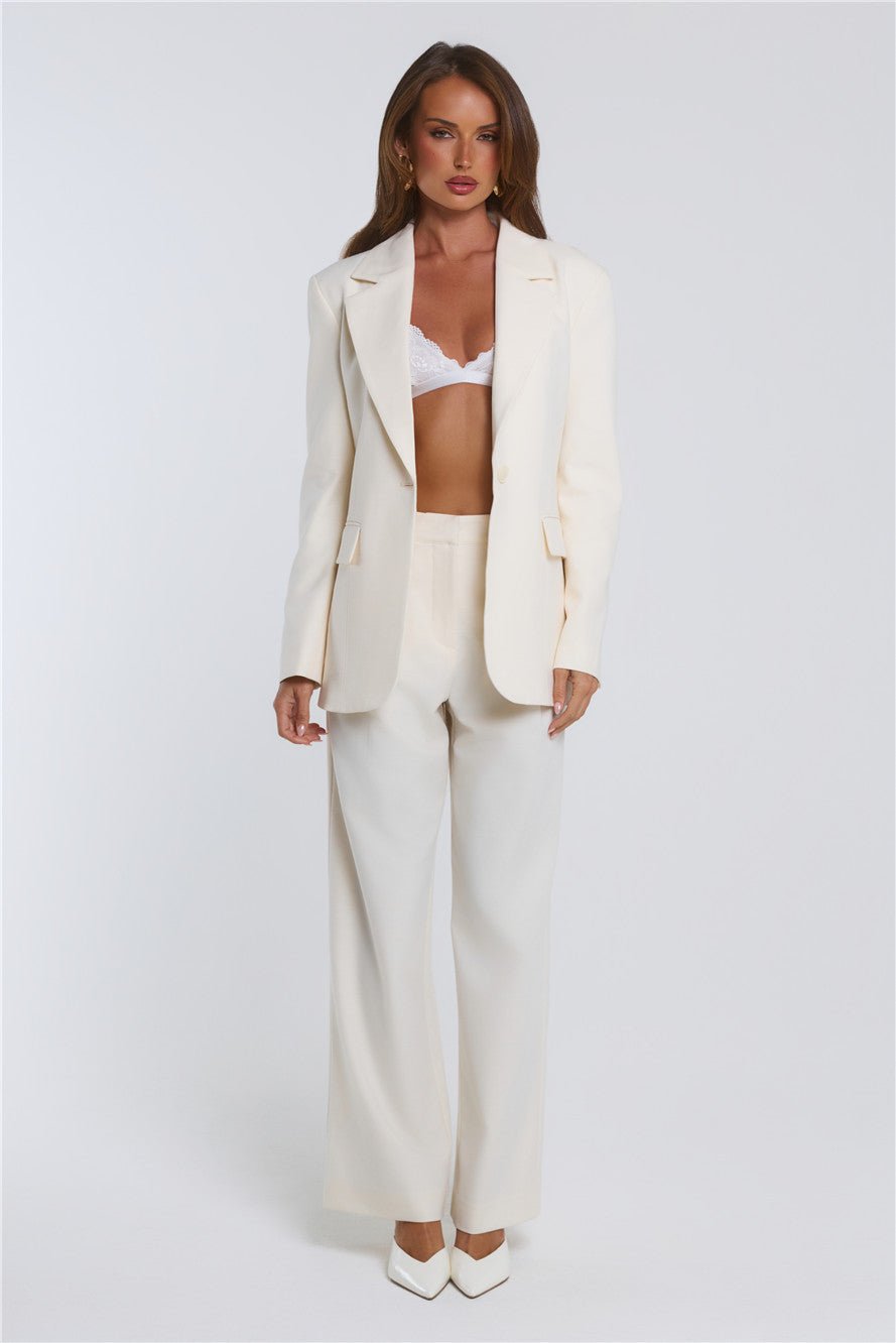 Stylish Structure Blazer Cream - Image 4
