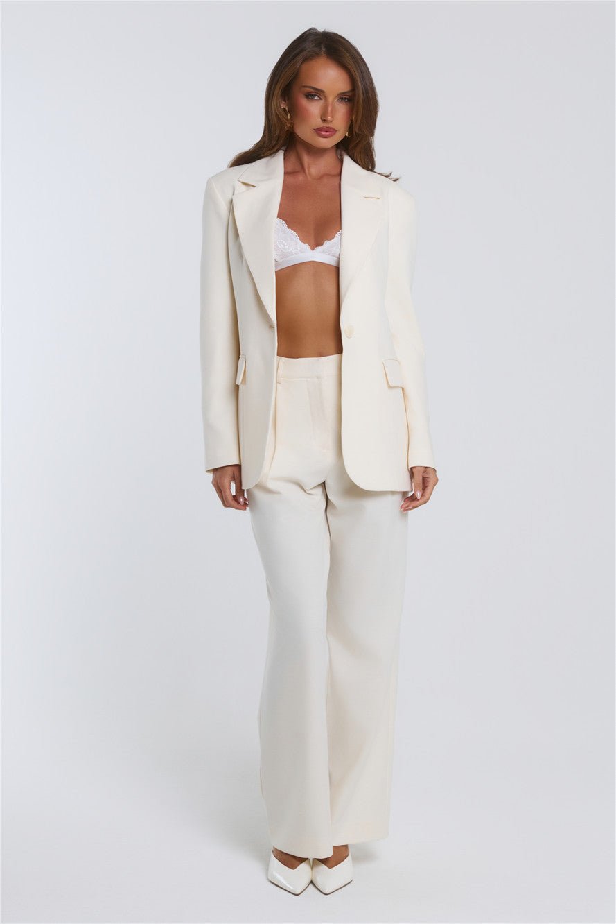 Stylish Structure Blazer Cream - Image 6