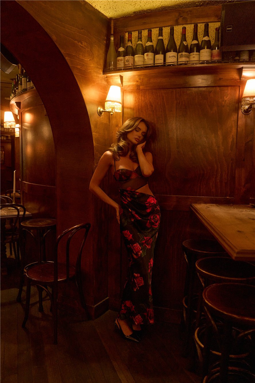 Kissed By Roses Maxi Dress Black - Image 2