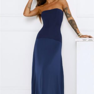 Daydream Darling Strapless Maxi Dress Navy