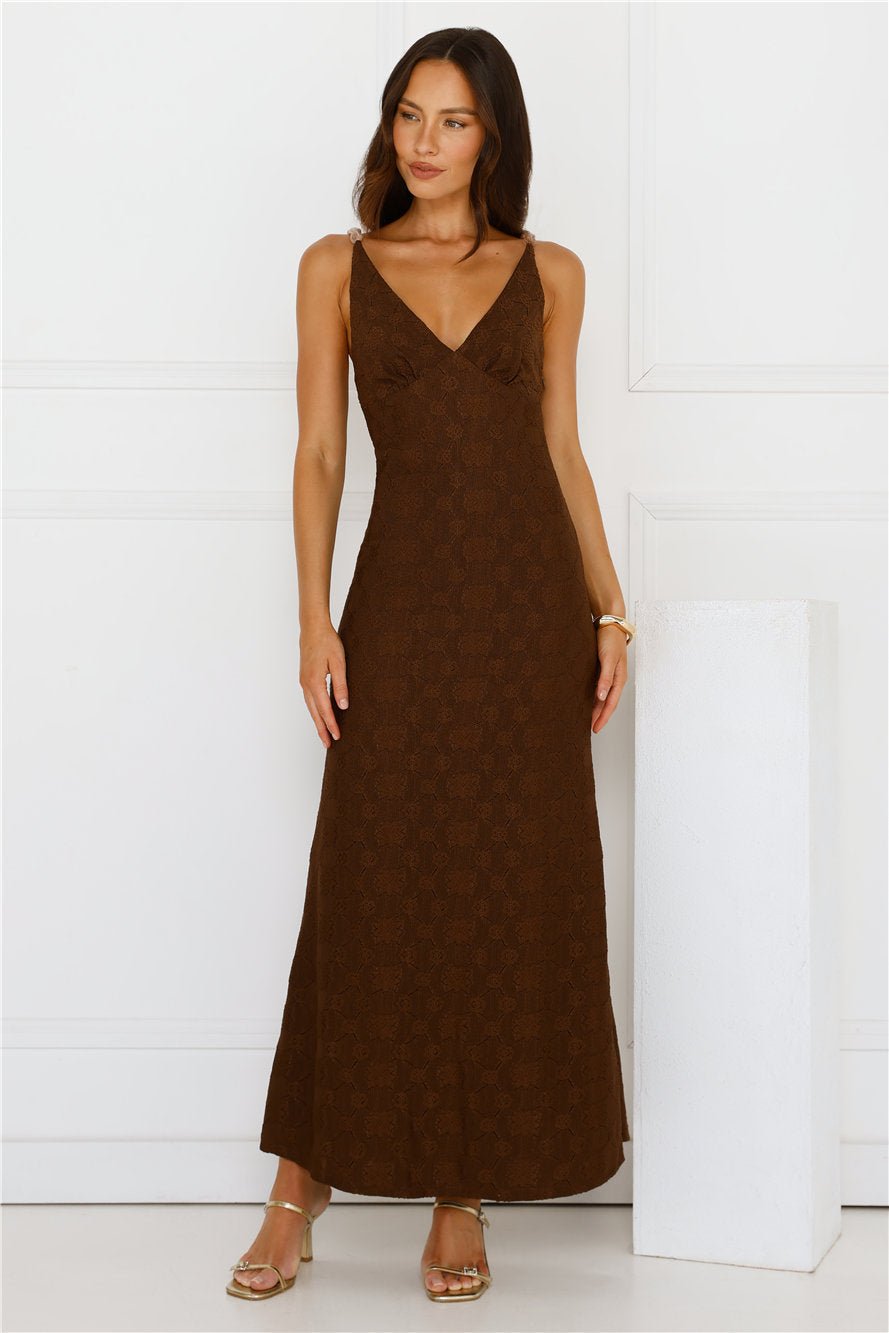 You Got This Maxi Dress Brown - Image 4