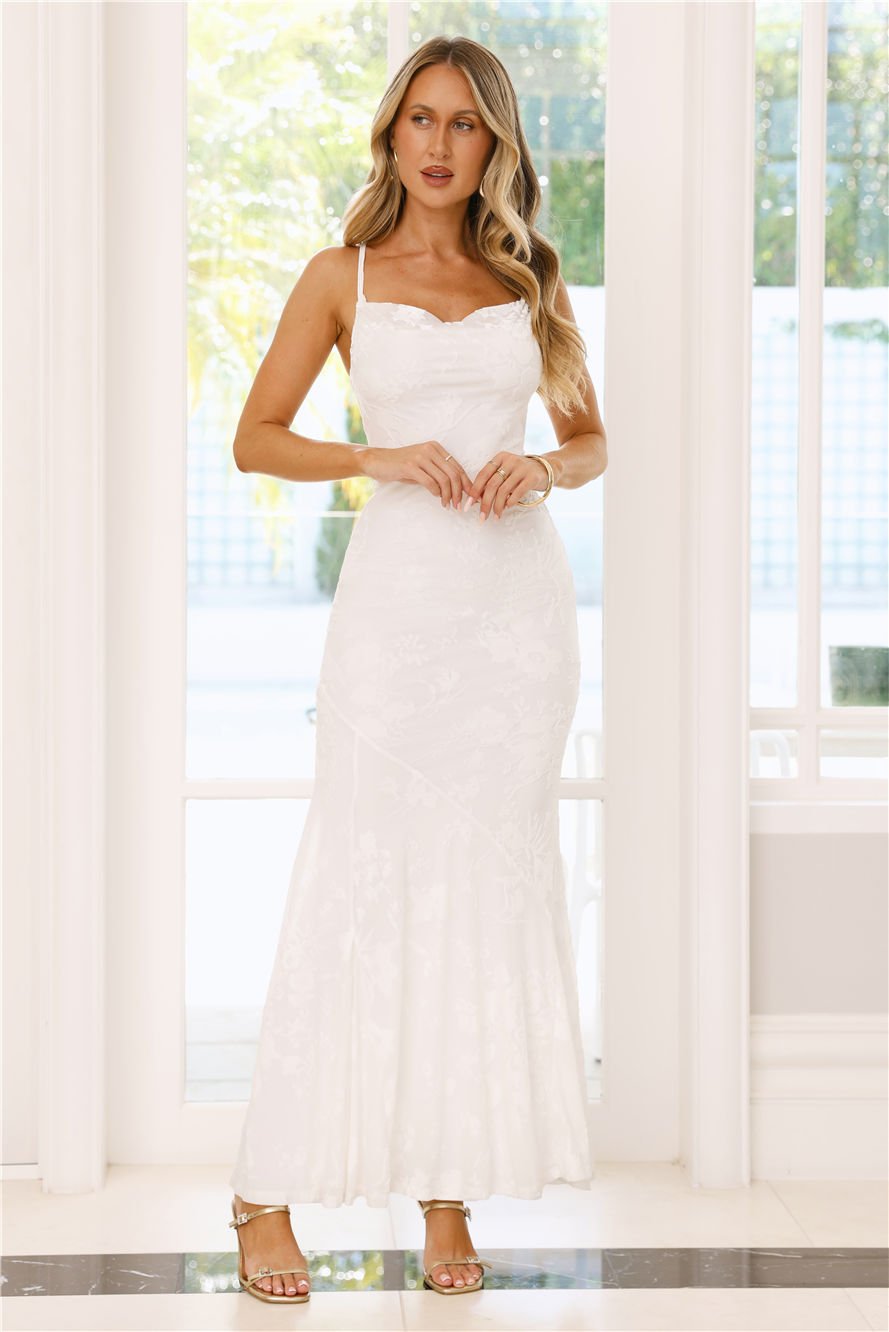 Nocturnal Luxe Maxi Dress White - Image 2