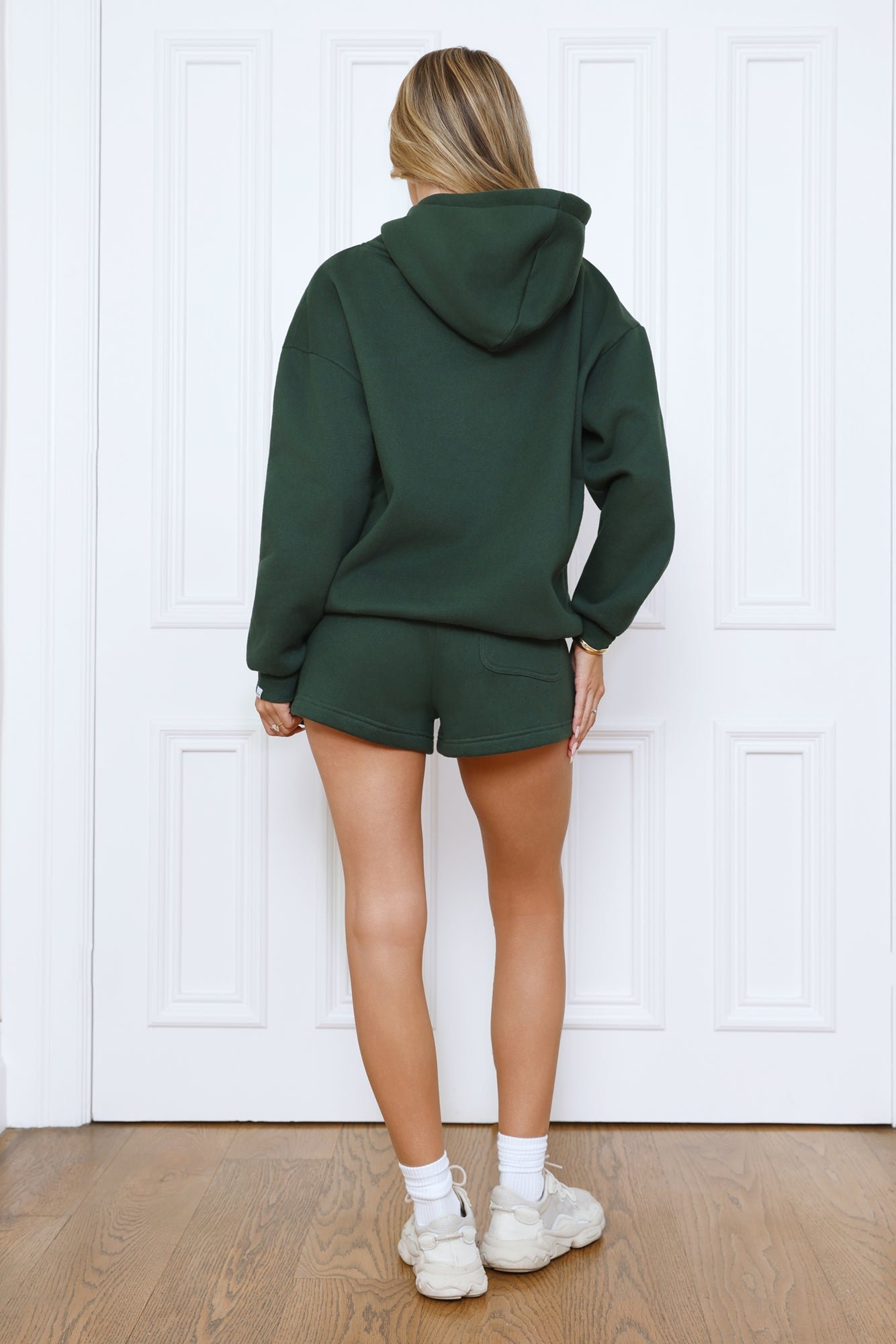 BASE Slip On Emblem Hoodie Green - Image 11