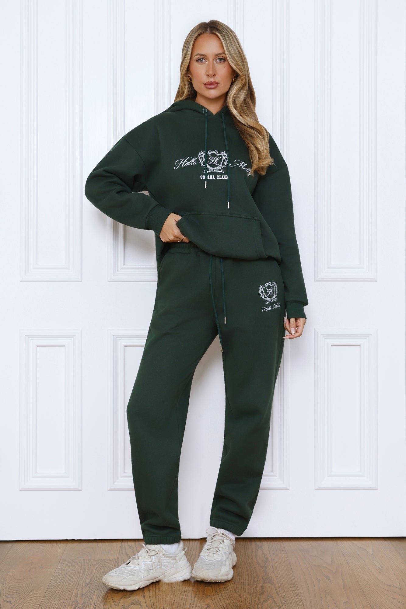 BASE Slip On Emblem Hoodie Green - Image 35