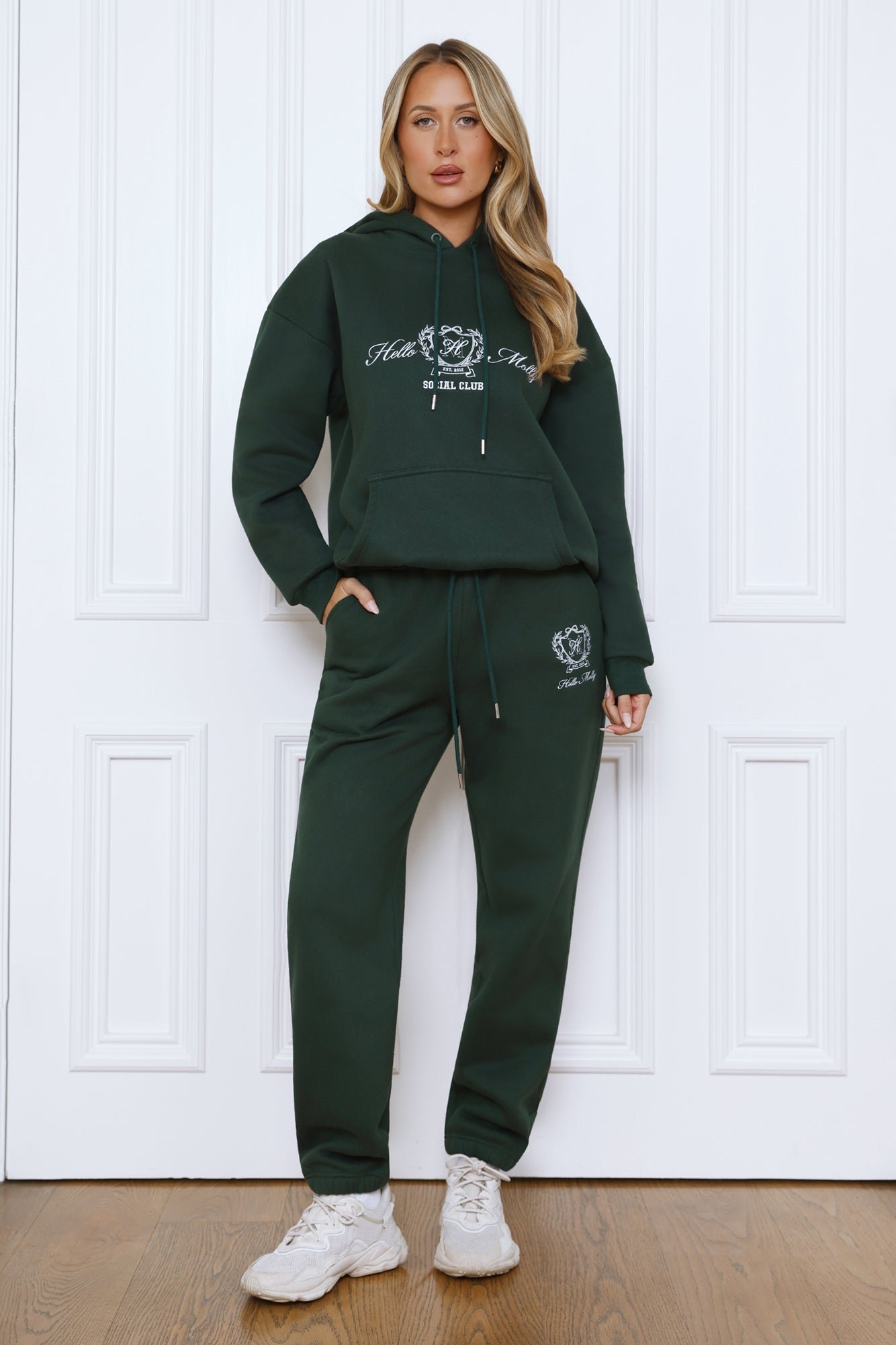 BASE Slip On Emblem Hoodie Green - Image 3