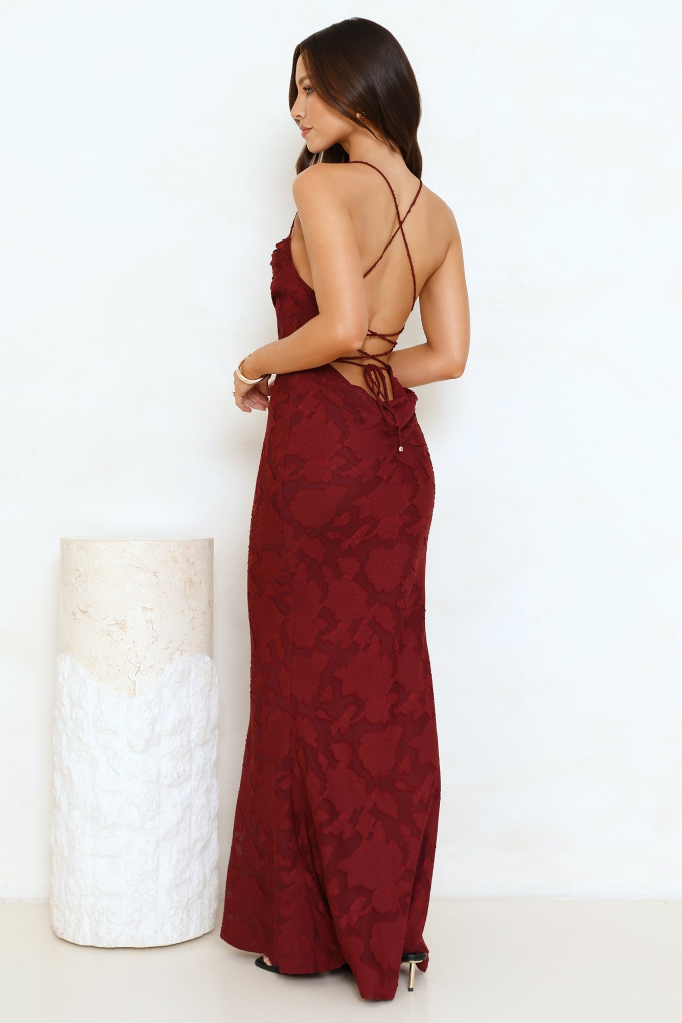 Bridge To Wonderland Maxi Dress Plum - Image 4