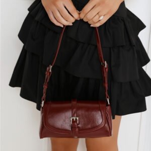 Gemma Bag Cherry Crinkle Silver