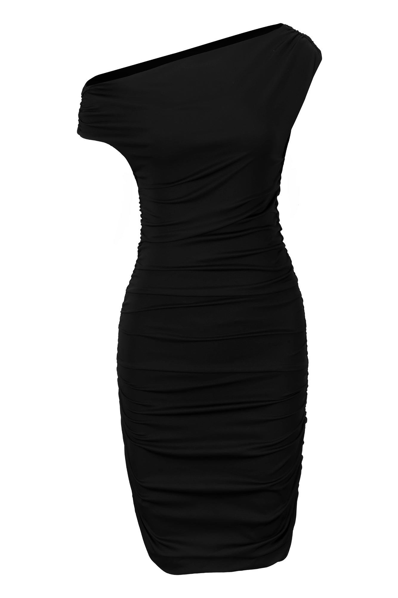 BASE Contour Baseline Off Shoulder Mini Dress Black - Image 6